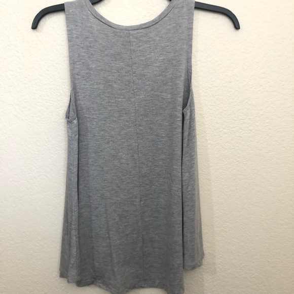 ENOUGH ABOUT ME Juniors Small "Irish-ish" Tank Top Muscle Tee Gray NWT - Picture 12 of 13
